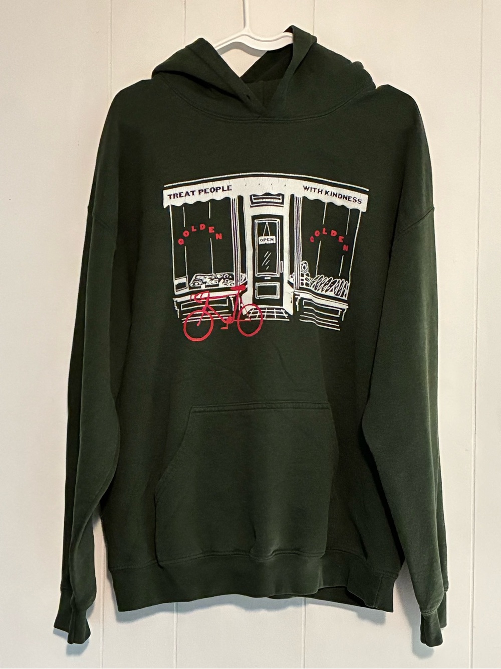 Harry Styles Golden Forest Green Hoodie Sweatshirt - Treat People With Kindness